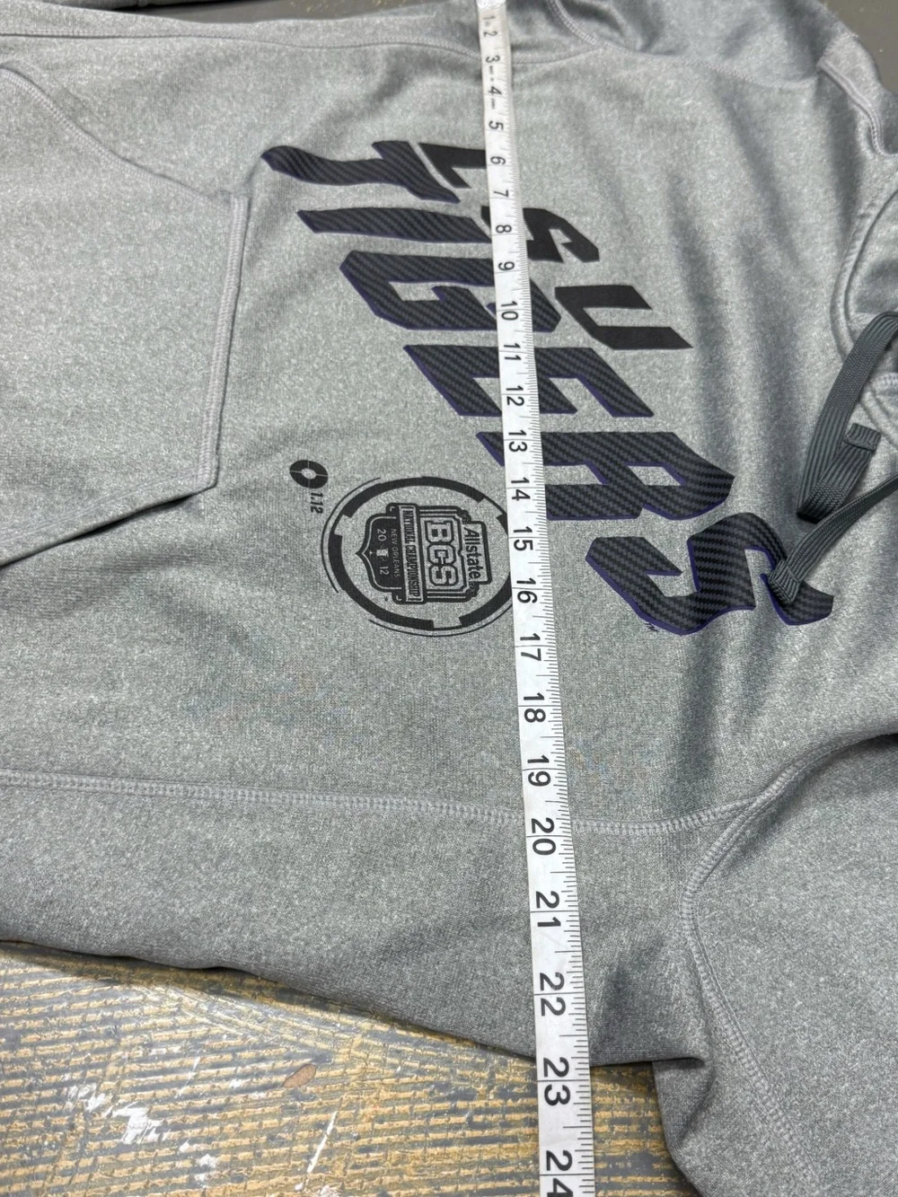 Nike LSU Tigers Louisiana State University Pull Over Hooded Sweater 25550X-GRY